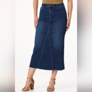 NWOT Women's Denim Maxi Skirt